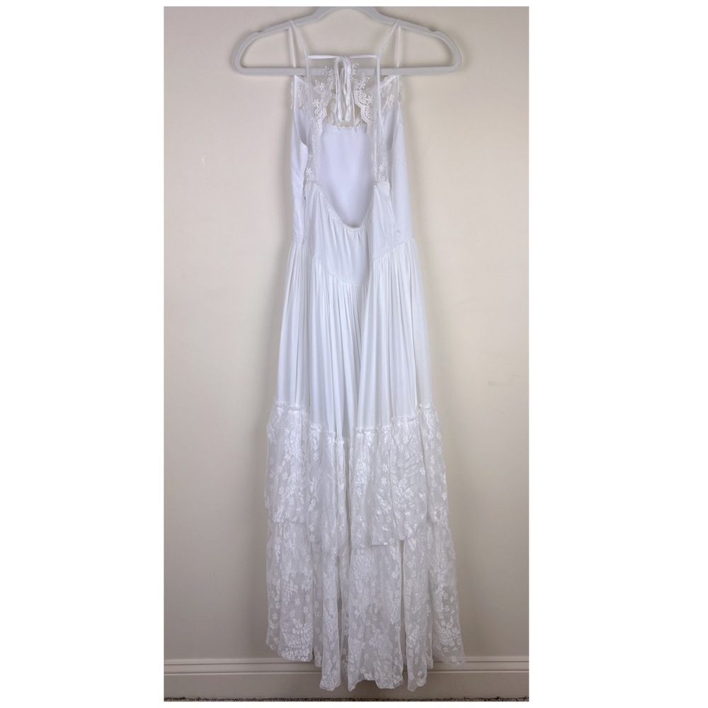 Joyfolie | Girl’s Boho Cottagecore Catrin Lace Ruffle Maxi Dress White | 14 - Picture 10 of 14